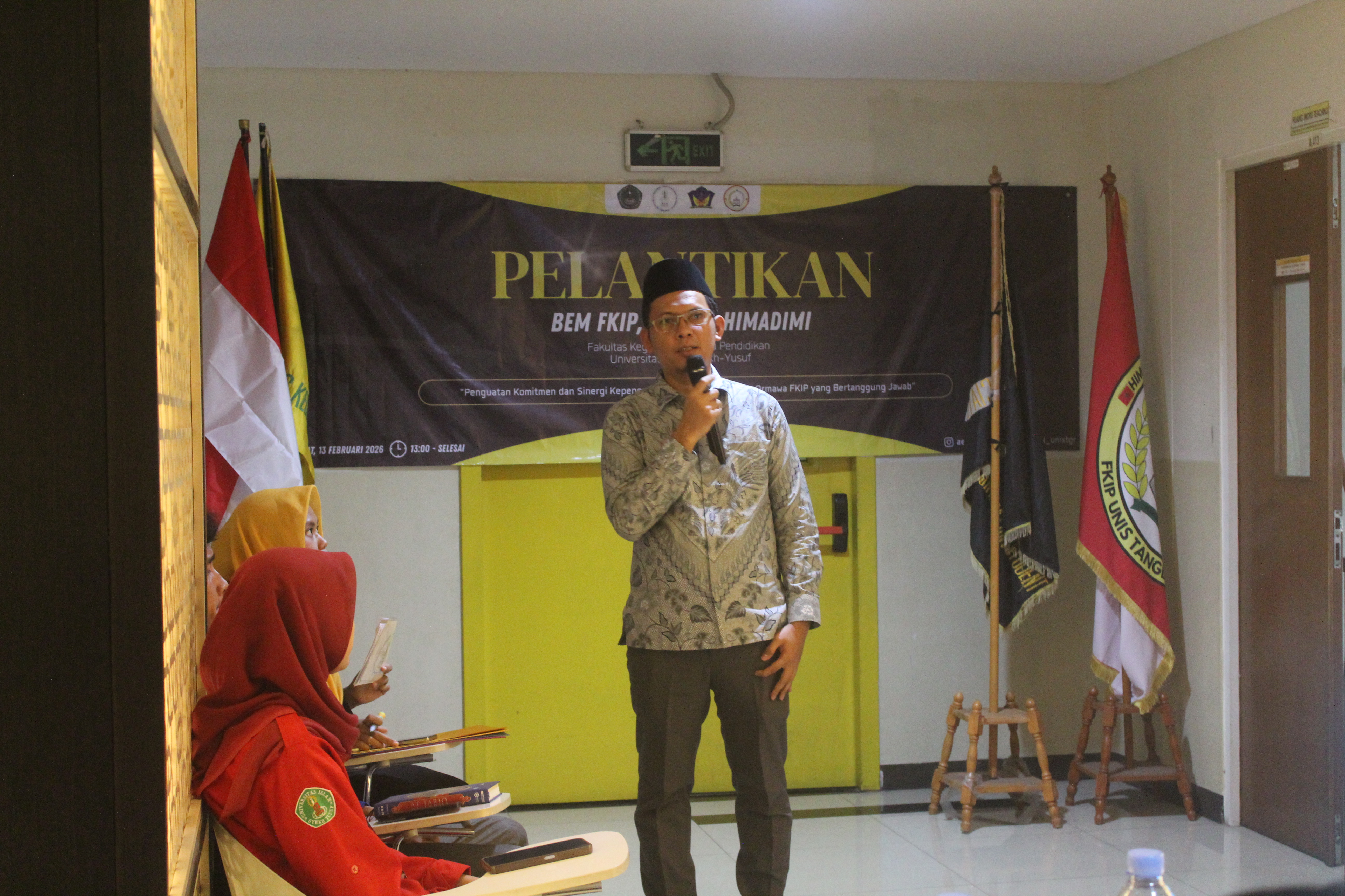 Penyampaian sambutan pelantikan