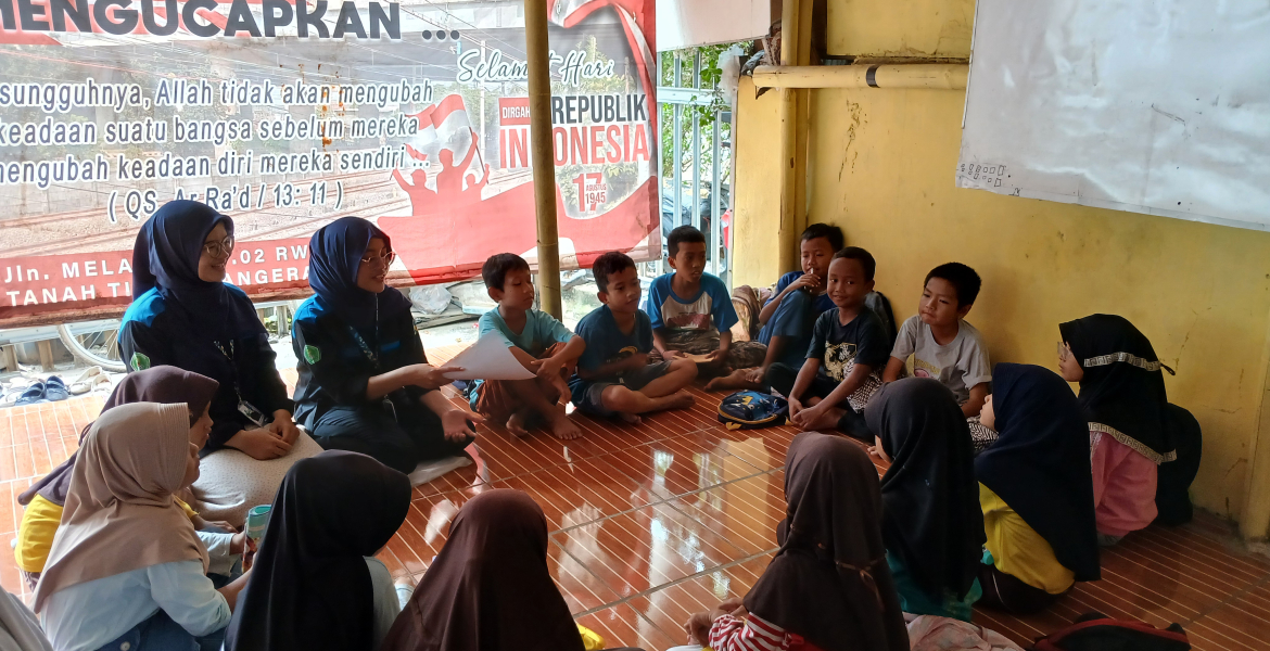 AEES FKIP UNIS Hadir di Roemah Tawon, Perkuat Semangat Belajar Anak melalui Pendidikan dan Pendampingan